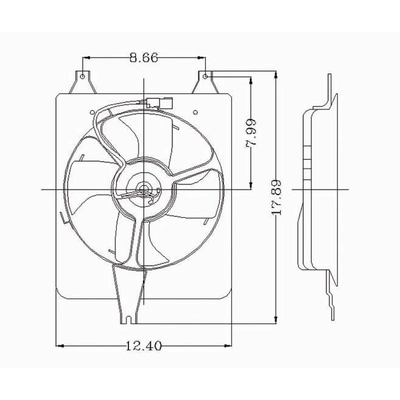 Condenser Fan Assembly by TYC - 610060 pa4