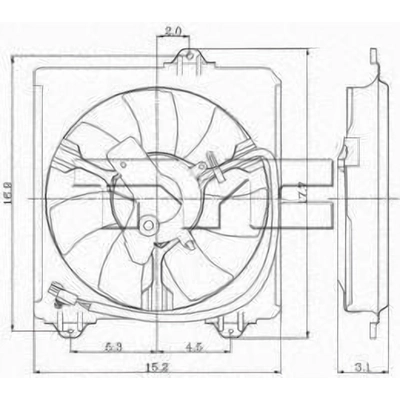 Ensemble ventilateurs de condenseur par TYC - 610460 pa1
