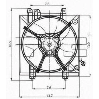 Condenser Fan Assembly by TYC - 610550 pa1