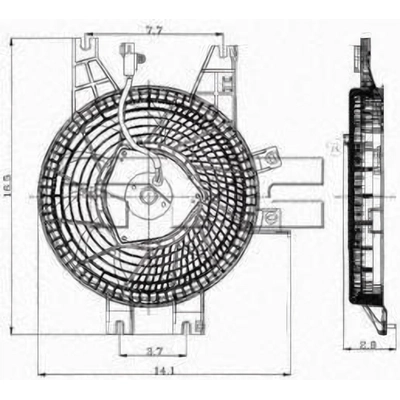 Ensemble ventilateurs de condenseur de TYC - 610790 pa1