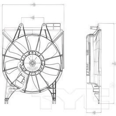 Condenser Fan Assembly by TYC - 611120 pa12