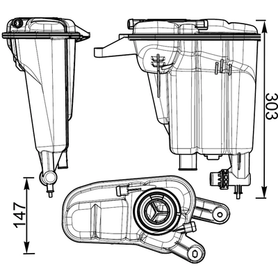 MAHLE ORIGINAL - CRT95-000S - Coolant Expansion Tank (Cooling System) pa1