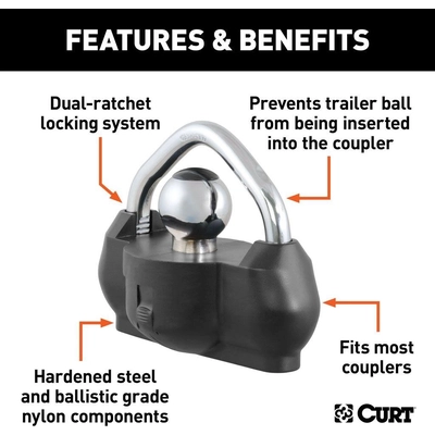 Coupler Lock by CURT MANUFACTURING - 23179 pa5