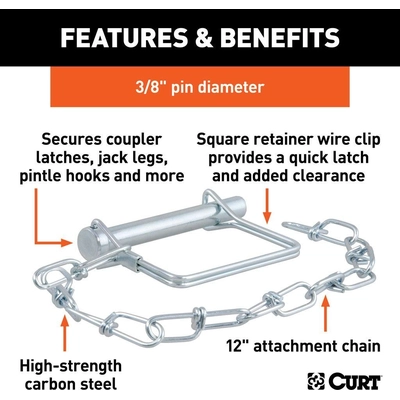 Coupler Safety Pin by CURT MANUFACTURING - 28000 pa5