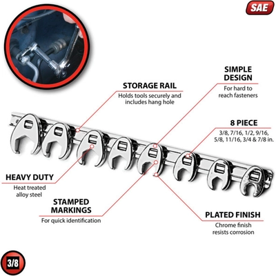 Crowfoot Wrench Sets by PERFORMANCE TOOL - W351 pa4