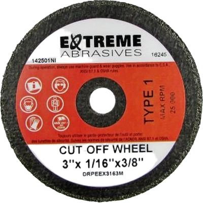 Cut-Off Wheel (Pack of 50) by EXTREME ABRASIVES - DRPEEX3163M-50 pa1