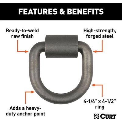 D-Ring & Brackets by CURT MANUFACTURING - 83760 pa3