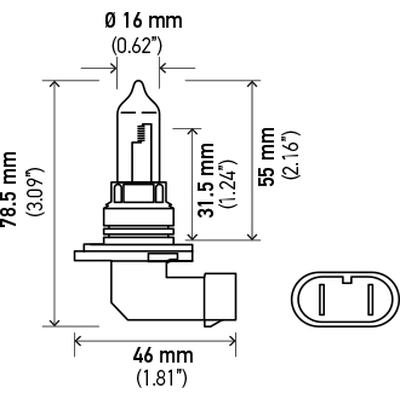 HELLA - 9005-100W - Daytime Running Light pa9