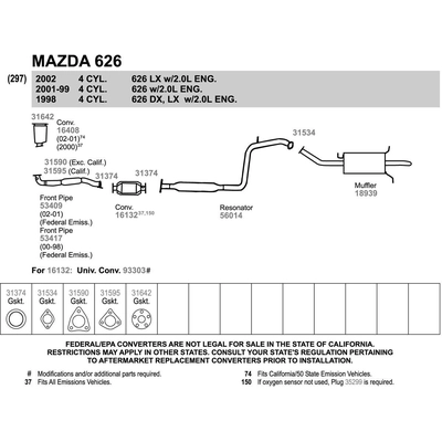 Direct Fit Converter by WALKER - 16132 pa4