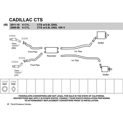 Catalyseur ajustement direct by WALKER - 16685 pa3