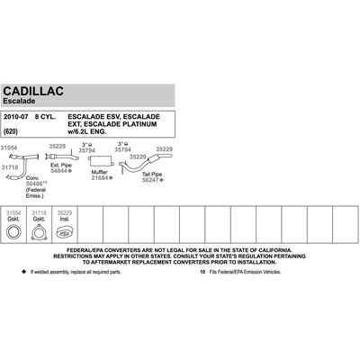 Direct Fit Converter by WALKER - 50486 pa7