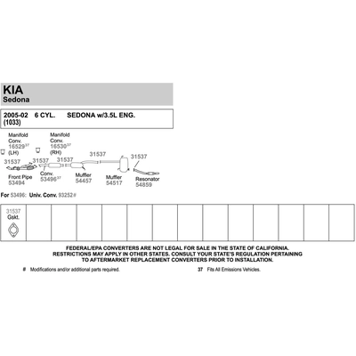 Direct Fit Converter by WALKER - 53496 pa5