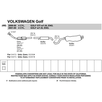 Catalyseur ajustement direct by WALKER - 54473 pa4