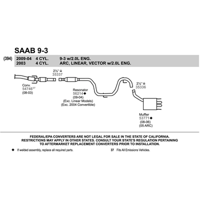 Direct Fit Converter by WALKER - 54746 pa5