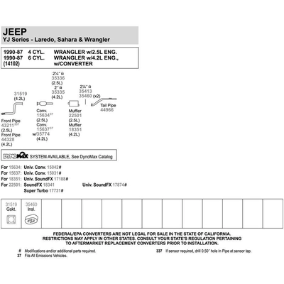 Steel Direct Fit Muffler - WALKER USA - 18341 pa4