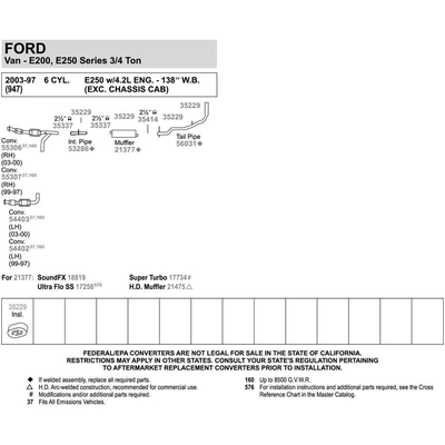 Steel Direct Fit Muffler - WALKER USA - 18819 pa6