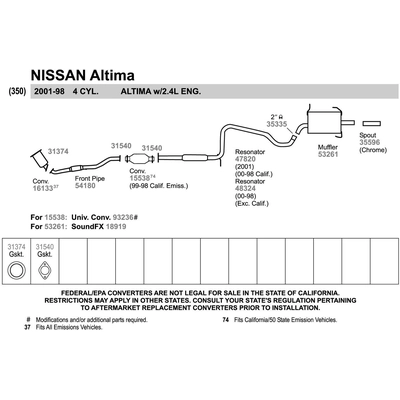 WALKER USA - 18919 - Steel Direct Fit Muffler pa4