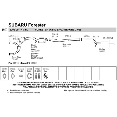 WALKER USA - 18922 - Steel Direct Fit Muffler pa8