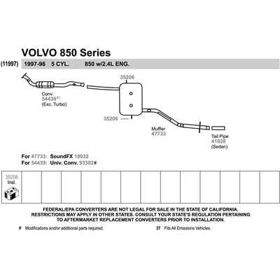 WALKER USA - 18932 - Steel Direct Fit Muffler pa5