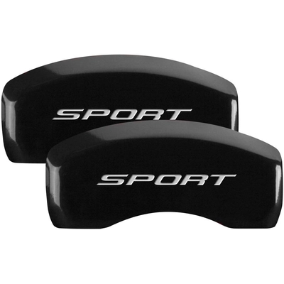 MGP CALIPER COVERS - 10252SSP2BK - Gloss Black Caliper Covers with No Bolts SPORT 2015 Engraving pa2