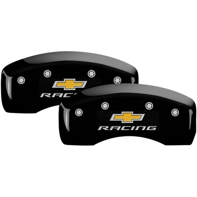 MGP CALIPER COVERS - 14253SBRCBK - Gloss Black Caliper Covers with Chevy Racing Engraving pa2