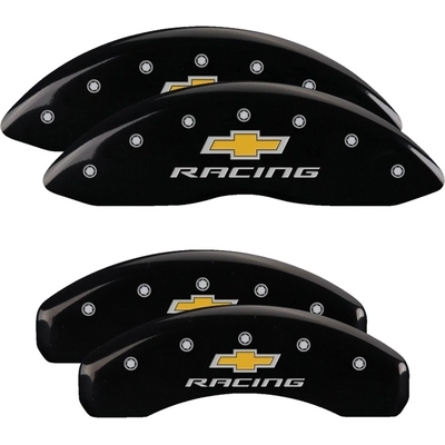 MGP CALIPER COVERS - 14253SBRCBK - Gloss Black Caliper Covers with Chevy Racing Engraving pa3