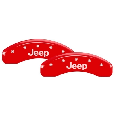 MGP CALIPER COVERS - 42020SJEPRD - Gloss Red Caliper Covers with Jeep Engraving pa2