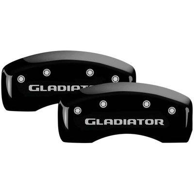 MGP CALIPER COVERS - 42021SGLDBK - Gloss Black Caliper Covers with Gladiator Engraving pa2