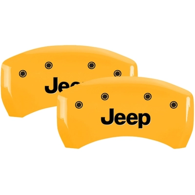 MGP CALIPER COVERS - 42021SJEPYL - Gloss Yellow Caliper Covers with Jeep Engraving pa2