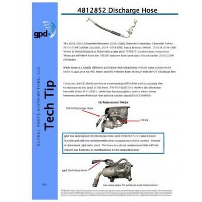 Discharge Line by GLOBAL PARTS DISTRIBUTORS - 4812852 pa5