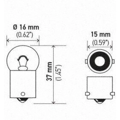 Lumi�re du plafonnier (Pack of 10) by HELLA - 57 pa24