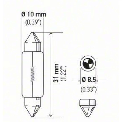 Dome Light (Pack of 10) by HELLA - 6411 pa5