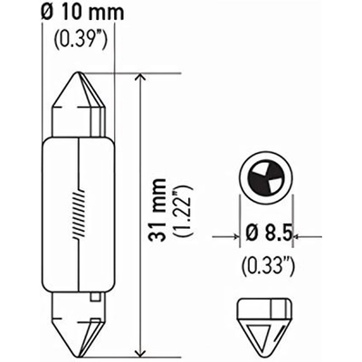 Dome Light by HELLA - 6411TB pa8