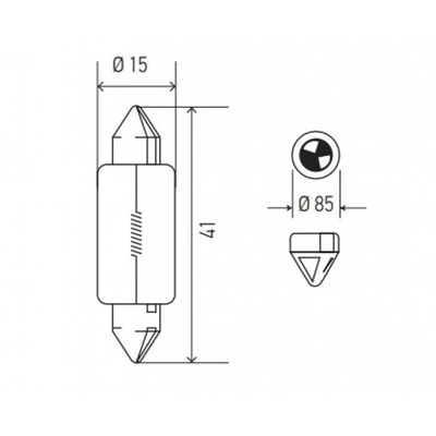 Dome Light (Pack of 10) by HELLA - 6451 pa13