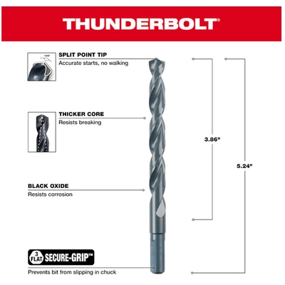 MILWAUKEE - 48-89-2732 - 13/32" Black Oxide Drill Bit pa8