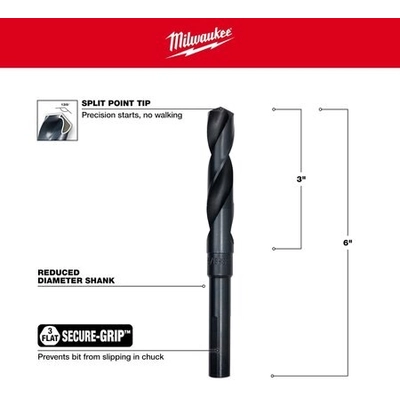 MILWAUKEE - 48-89-2742 - 5/8" Black Oxide Drill Bit pa9