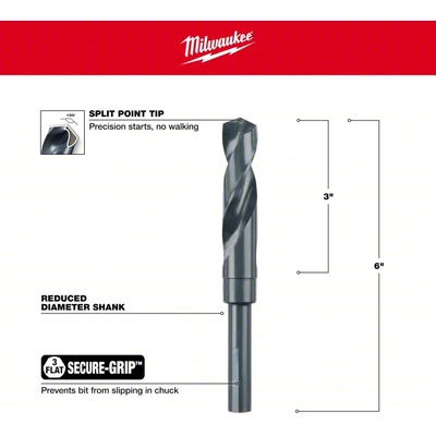 MILWAUKEE - 48-89-2746 - 3/4" Black Oxide Drill Bit pa6