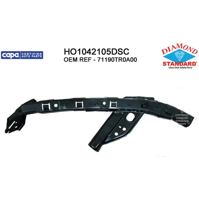 Driver Side Front Bumper Cover Support - HO1042105DSC pa1
