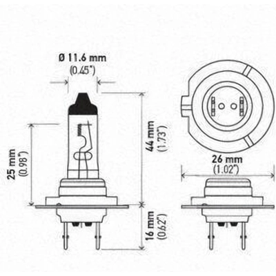 Driving And Fog Light by HELLA - H7-100WTB pa15