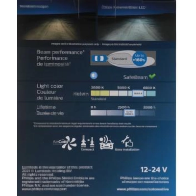 Lumière de conduite et antibrouillard by PHILIPS - H1XULED pa22