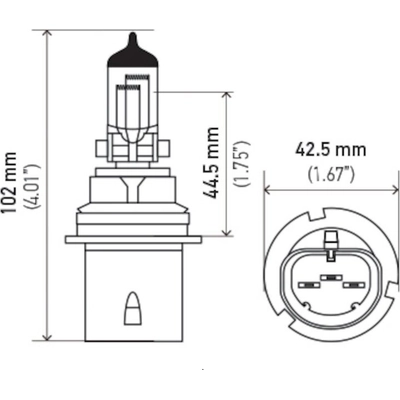 Dual Beam Headlight by HELLA - 9004P50 pa2