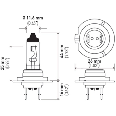 HELLA - H7 - Bulb pa2