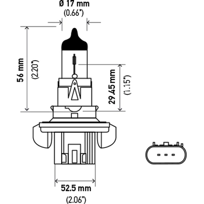 Phare à double faisceau by HELLA - H13 pa3