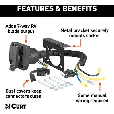 Duplex Electrical Adapter by CURT MANUFACTURING - 57672 pa6