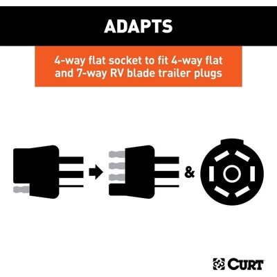 Duplex Electrical Adapter by CURT MANUFACTURING - 57674 pa3