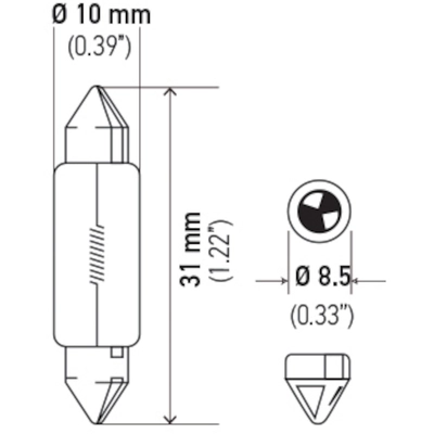 HELLA - DE3175 - Light Bulb (Pack of 10) pa2