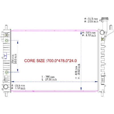 Engine Cooling Radiator - RAD13007 pa1
