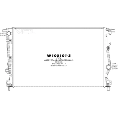 Radiateur de refroidissement du moteur - RAD13400 pa1