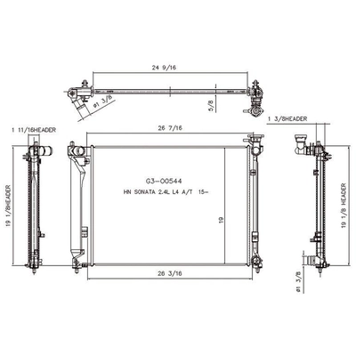 Radiateur de refroidissement du moteur - RAD13457 pa2
