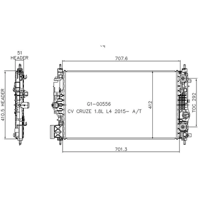 Radiateur de refroidissement du moteur - RAD13509 pa1